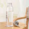 Plastic Water bottle 300ml 400ml 500ml Outdoor Sports Transparent Straight Round Leakproof Travel Carrying for Water Bottle Drinkware