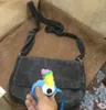 Velluto a tracolla Moda borsa nera per il trucco Borsa da festa di lusso Borsa a tracolla in flanella Borsa in velluto di buona qualità