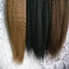 Tape in Human Hair Extensions Italian/coarse yaki 40pcs kinky straight Skin Weft Seamless Hair Extension Samples For Salon Hair Testing