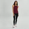 Groothandel yoga Vest T-shirt LU-59 Effen kleuren Dames Mode Outdoor Yoga Tanks Sport Running Gym Tops Kleding