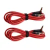 Câble auxiliaire de voiture rouge 1,2 M 4 pieds Angle de 90 degrés Jack 3,5 mm Câble auxiliaire mâle à mâle Câble de ligne audio stéréo pour haut-parleur mp3 mp4 Casque pc6669116