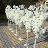 Imitation Cherry Tree Colorful Artificial Cherry Blossom Tree Roman Column Road Leads Wedding Mall Opened Props Iron Art Flower Do3409146