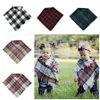 Baby Girls Winter Plaid Cloak Kids Shawl Scarf Poncho Cashmere Cloaks Outwear Children Coats Jackets Clothing Clothes RRA1948