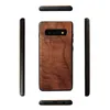 Miljövänlig Solid Träfall för Samsung Galaxy S10 S10Lite S10 Plus S10E Mobiltelefon Väska Trä Bambu Soft TPU Shock-Proof Bumper Cover