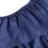 Denim Rompers Womens Jumpsuit 2019 Vonda Summer Sexy Slash Neck Off Axla Ruffles Playsuits Overall Plus Size Wide Ben Pants T200107