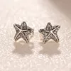 Vente en gros - Boucles d'oreilles Starfish CZ Diamond Stud pour Pandora 925 Pure Jewelry avec boîte d'origine Fashion Temperament Stud