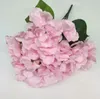 Bouquet de fleurs de soie de haute qualité 5 têtes Hortensia Bouquet de mariage Fleur décorative de 47 cm de long bouquets d'hortensia de soie de long pour les fournitures de fête