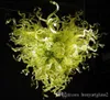 Fancy éclairage Contemporain Type verre vert Art Lustre forme de coeur Ampoules Led style en verre de Murano Lustre