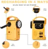 Lanterna solar e dínamo 4 em 1 com rádio amfm, dispositivos eletrônicos de emergência, sirene, banco de potência alta pi5686567