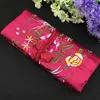 Embroidered flower bird Silk Jewelry Travel Bag Roll n go Cosmetic Bag for Makeup Drawstring Bag Foldable Storage Pouch 30pcs/lot