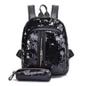 Zaini a sirena Borsa da scuola glitterata Zaino con paillettes Bookbags Borsa alla moda Borsa da viaggio all'aperto Zaino con astuccio B4225