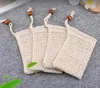 Natural exfoliating Mesh Soap Saver Sisal Soap Saver Bag Pouch Holder for Shower Bath Foaming and Drying of the Soap for Women LX6480