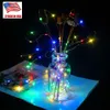 2M 20LEDs CR2032 pilhas fio de prata Micro Mini LED Luz Cordas de cobre estrelado Luz String Para Decoração