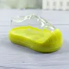 100PCS Acryl Baby Booties Candy Box Baby Dusche Taufe Party Gefälligkeiten Empfang Tisch Dekore Baby Schuh Halter Kinder Party liefert