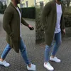 Sıcak Erkek Uzun Giyim için Mens Tasarımcısı Örme Hırka Giyim Katı Renk Triko Erkekler Lüks Casual Uzun Triko Tops