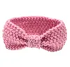 Großhandel stricken warmes Stirnband mit Schleife, handgefertigt, für den Winter, Twist-Knoten, Kopfbedeckung, niedliches Baby-Haarband, Mädchen-Böhmen-Haar-Accessoires