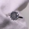 Nouvelle mode diamant couronne bague modèles féminins plaqué 14k or rose fleur griffes ensemble zircon mariage ring2584