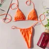 2020 nowy czarny none różowy mikro bikini kobiety stroje kąpielowe żeńskie kostiuch kąpielowy dwupoziomowy zestaw bikini w paski Kąpiel Bather Szyb