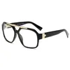 Wholesale-Square Double Beam Transparent Glasses Frame Men Women Black TransFlat Glasses Large Accessories Optical Mirror