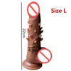 Miękki silikonowy kolczasty męski penis realistyczny duży dildo z przyssawką female masturbacja sex zabawki dla kobiet