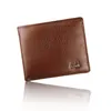 Wallets Vintage Mens Fine Bifold Brown Black PU Leather Credit Card Cool tri fold Wallet for men