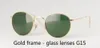 Großhandels-Hochwertige Herren- und Damen-Sonnenbrille, Markendesigner, Metallrahmen, Glaslinse, runde Sonnenbrille, UV400-Schutzbrille, mit kostenlosem Etui und Etikett