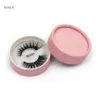 3D Faux Mink cílios 3D Faux Mink Lash reutilizável Fluffy cílios invisíveis Banda cílios dramáticas Pink Glitter pacote