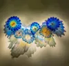 Blue Colored Lamps Wholesale Modern Hand Made Lighting Murano Glass Abstract Wall Art Lights