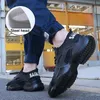 新しい36-46軽量の安全靴の男性の鋼鉄つま先反穿刺防止通気性の耐摩耗性の靴優秀なグリップ