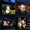 Kerstprojector gazon licht 4 patronen led laser sneeuwvlok waterdichte disco fase thuis tuin xmas bruiloft anime filmlicht