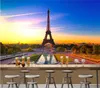 Dusk Blue Sky Torre Eiffel Grande carta da parati murale Soggiorno camera da letto Corridoio Foto Wallpaper Wall Decor Wall Papers