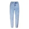 Fashion-New Arrival Mulheres de Luxo Mulheres Jeans Mulheres Alto Cintura Denim Calças De Moda Harem Jeans