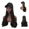 Beyzbol Şapkası Modaya anti-ultraviyole güneş şapkası Streetwear olan kadınlar Kız Uzun Kıvırcık Peruk Sentetik peruk Saç Uzatma