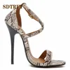 Sandales SDTRFT été Sexy Stiletto fête 14cm talons hauts minces Mujer Crossdress chaussures femme bride à la cheville SM pompes Sapato Feminino1