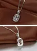 100% 925 ожерелье стерлингового серебра ожерелье Блестящая Кубический циркон женщина венчания Изящные ювелирные девочки партия подарков X023