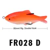 Ny LifeLike Gummi Fisk Blackfish Bait Dubbelkrok 9,5cm 18g Färskvatten Fiske Topwater Wobbler Swimming Lure