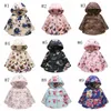 Çocuklar Coats Çiçek Bebek Kız Kapşonlu Ceketler Sıcak Pamuk Ceket Baskılı Tasarımcı Dış Giyim Bebek Giyim Kelebek Leopard 11 Tasarımlar DW4190