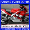 FZRR för Yamaha Factory Red Hot FZR-250 FZR 250R FZR250 90 91 92 93 94 95 250HM.18 FZR 250 FZR250R 1990 1991 1992 1993 1994 1995 Fairing Kit