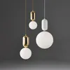 Pendant Lamps Nordic Glass Ball Chandelier Ceiling Lamp Mordern Sigle Light