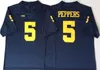 Michigan Wolverines College Fotboll Jerseys 10 Tom Brady 4 Jim Harbaugh 2 Charles Woodson 5 Jabrill Peppers 3 Rashan Gary 21 Desmond Howard