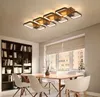 Rectangle 2/4/6/8/10 Heads Brown body Finish Modern Led Minimalism Ceiling Lights For Living Room Master Bedroom Room Study Room MYY