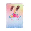 Ny presentflickor älskar magisk paljett unicorn dagbok anteckningsbok journal diy personlig dagbok glitter reversibelt paljettskolekontor anteckningar 9 färg