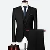 Mens Suit 2020 Business Casual Suits Sets Mode voor Bruiloft Mannelijke Blazers Jas Broek Geestjasje Pant Vest Pak Slim Fit