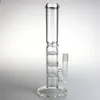 10.5 Cal Bong Water Rury z 3 Honeycom Clear Grube Pyrex Beaker Recylery Heady Glass Dab Rigs Bongs 18mm do palenia