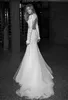 2019 Berta Mermaid Split Bröllopsklänningar Långärmad Vintage Lace Appliqued Bridal Gowns Vestido de Novia Custom Made Sexy Wedding Dress