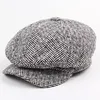 Beretti di moda maschile Cap di vendita calda per adulti Newsboy Baker Boy Cappello Flat con 15 colori