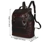 Designer-Genuine leather men's personality leather shoulder backpack head leather backpack