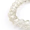 Couleur Champagne clair 8mm Bracelet en perles de cristal à facettes pour femmes Bracelets extensibles de Style Simple 20 pièces/lot en gros