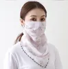 Sunscreen Masks Outdoor Cycling Neck Mask Summer Chiffon Collar Fashion Printed Face Cover Driving Scarf Dustproof Head Wrap Banda8054696