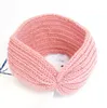 Frauen Mädchen Häkeln Bögen Knoten Stirnband Strickkopf Wrap Turban Haarband Winterohrwärmer Stirnbänder Haarbandzubehör